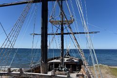 18B Replica Of The HMS Beagle Looking To The Bowsprit At Museo Nao Victoria Near Punta Arenas Chile.jpg